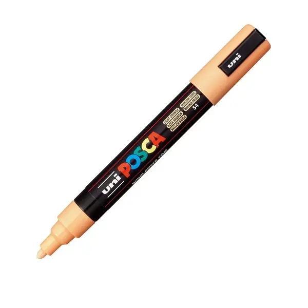 Marker UNI PC-5M Posca, 1.8-2.5 mm,varf mediu,portocaliu deschis