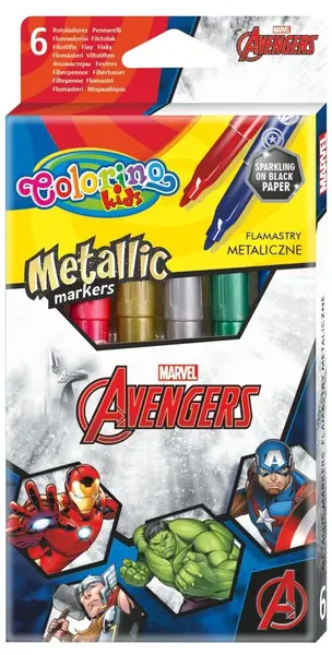 Markere colorate Colorino - Marvel Avengers, 6 culori