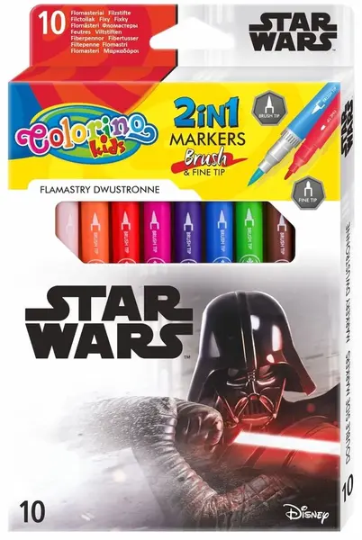 Markere cu 2 varfuri Colorino - Marvel Star Wars, 10 culori