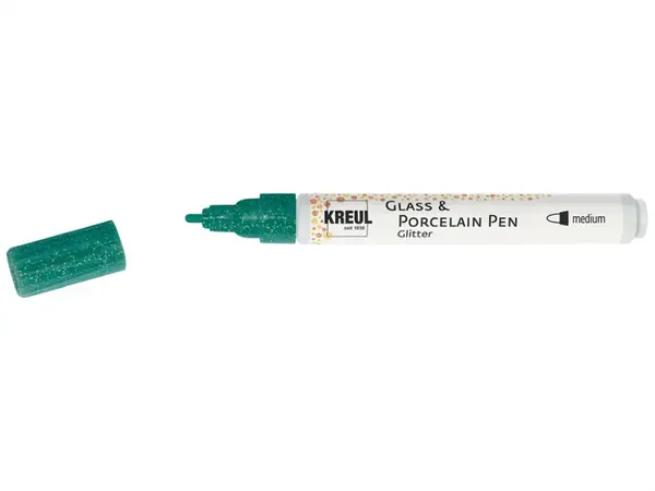 Markere Kreul Glitter pentru sticla si portelan,varf mediu 1-3 mm,diverse culori