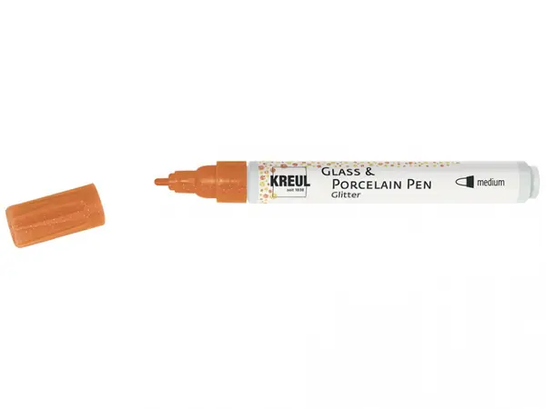 Markere Kreul Glitter pentru sticla si portelan,varf mediu 1-3 mm,diverse culori