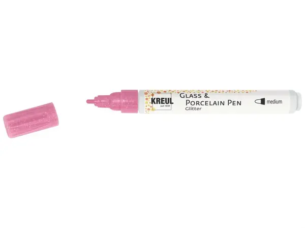 Markere Kreul Glitter pentru sticla si portelan,varf mediu 1-3 mm,diverse culori