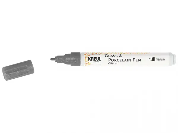 Markere Kreul Glitter pentru sticla si portelan,varf mediu 1-3 mm,diverse culori