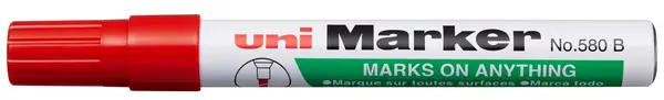 Market permanent Uniball pe baza de ulei - Rosu