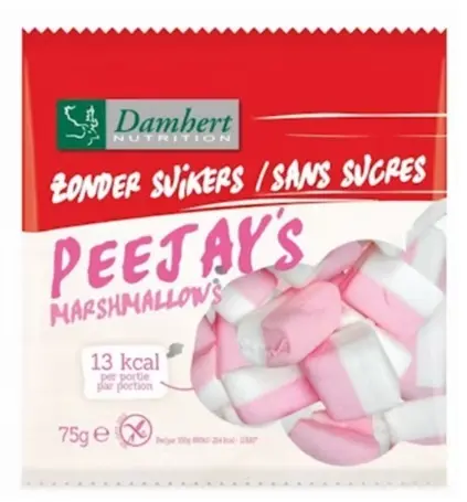 Marshmallow Damhert - fără zahăr, 75 g