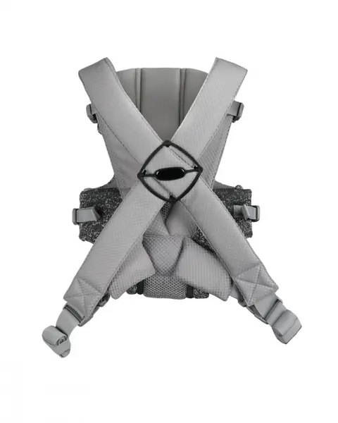 Marsupiu ergonomic pentru bebelusi KikkaBoo Gwen Fly tricot DeLux Gri de la 3luni,3 pozitii de transport, baveta moale detasabila, bretele reglabile cu mecanism de blocare transversala