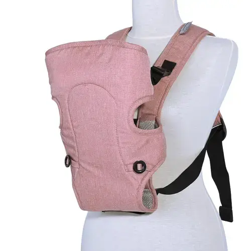 Marsupiu ergonomic pentru copii Lorelli Between Rose tan & Grey, 2 pozitii, centuri de siguranta ajustabile, curele reglabile, pernuta pentru cap, 0-9 Kg