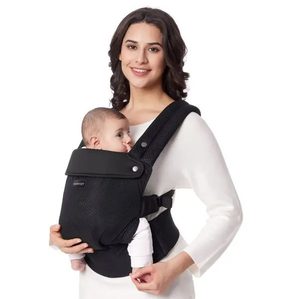 Marsupiu pentru nou nascut Momcozy Air Mesh black