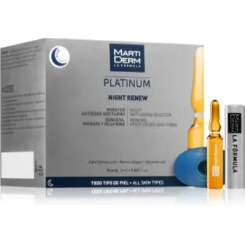 MartiDerm Platinum Night Renew ser de noapte antirid in fiole