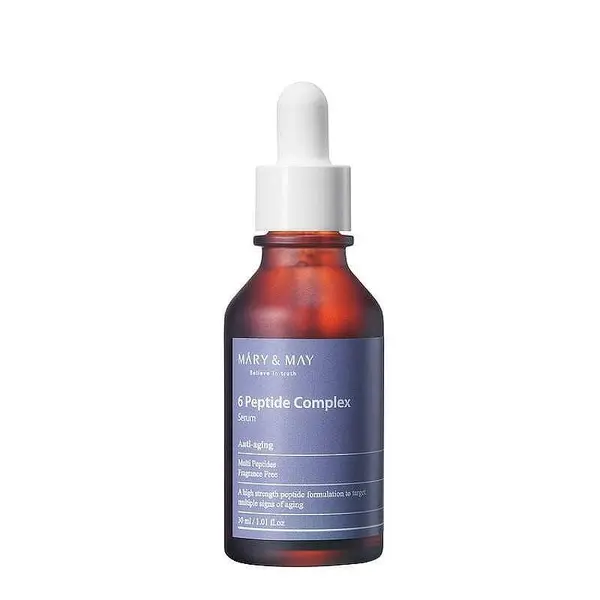 Mary and May 6 Peptide Complex Serum ser facial cu un complex de 6 tipuri de peptide Volum 30 ml