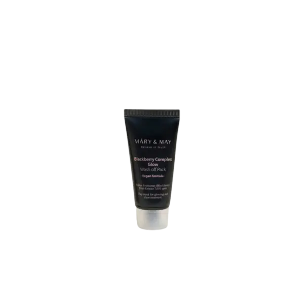 Mary and May Blackberry Complex Glow Wash Off Pack Mască de față luminoasă cu argilă Volum 30 g