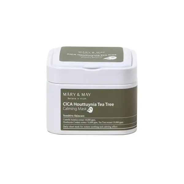 Mary and May Cica Houttuynia Tea Tree Calming Mask cu Centella asiatică, Houttuynia și Tea Tree Volum 400 ml