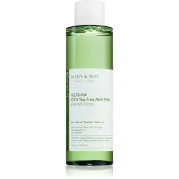 Mary&May Cica Tea Tree AHA PHA calmant tonic pentru ten acneic