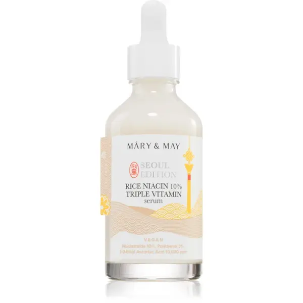 Mary&May Rice Niacin 10% Triple Vitamin Serum ser cu efect iluminator cu efect de nutritiv 80 ml