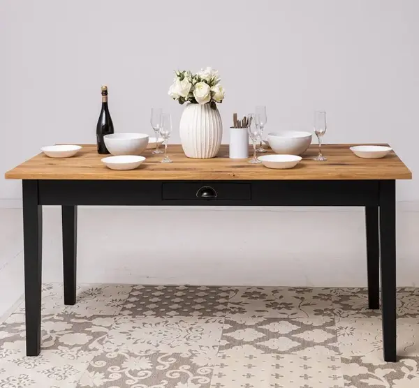 Masa 180x90, cu blat stejar - Culoare Top_P089 - Culoare_Corp_P003 - DUBLU COLOR cu finisaj Dublu color