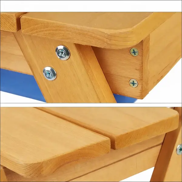 Masa 2in1 din lemn pentru copii cu bancute si nisipar Ginger Home Lift-Up Top,2 cuve din plastc incluse,perfecta pentru curtegradinaterasa