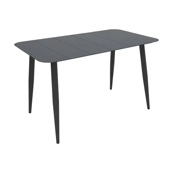 Masă Aluminiu Vista, Aluminiu, Antracit, 120x70x72 cm