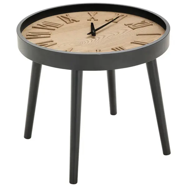 Masă Auxiliară din lemn, metal, sticlă, material pe bază de lemn, 48/48/40 cm