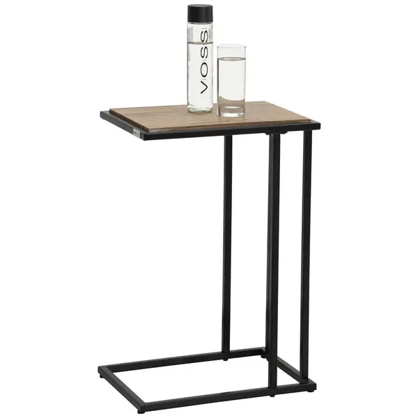 Masă Auxiliară din metal, material pe bază de lemn, 40/30/60 cm