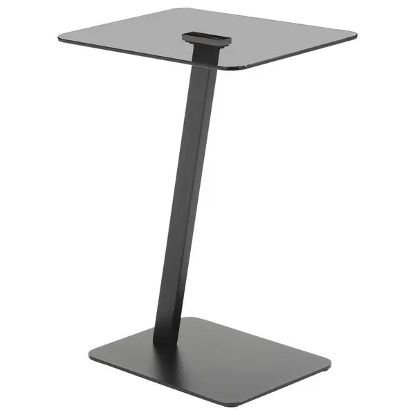 Masă Auxiliară din metal, sticlă, 40/30/55 cm
