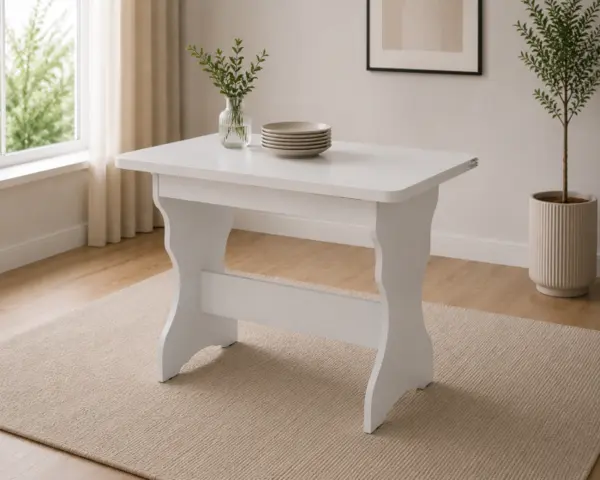 Masa Bucatarie KC-3 Alb Extensibila 90x59x74 cm