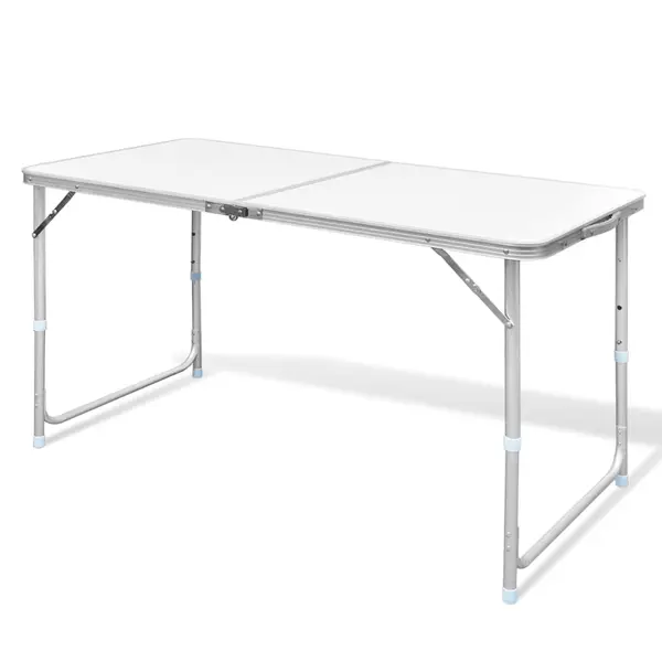 Masa camping din aluminiu reglabila 120 x 60 cm