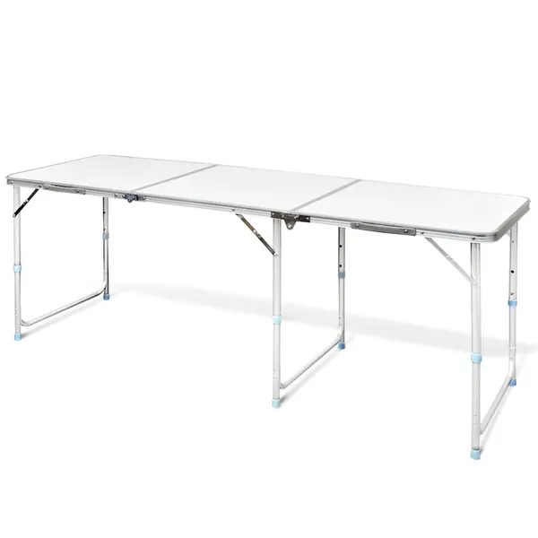 Masa camping din aluminiu reglabila 180 x 60 cm