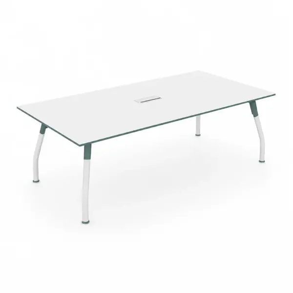Masa conferinta Visionary cu blat din melamina si picioare metalice - dimensiuni W2200*D1100*H750 mm