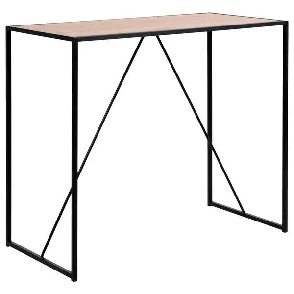 Masă De Bar din metal, material pe bază de lemn, 120/60/105 cm,