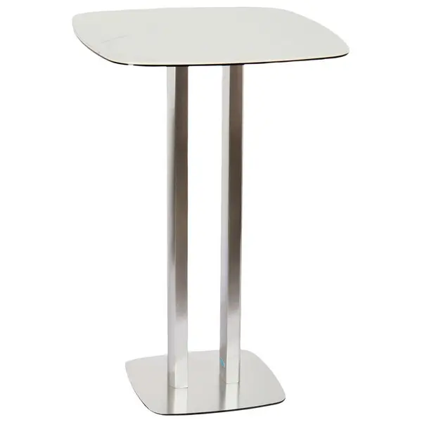 Masă De Bar din metal, sticlă, ceramică, 70/70/105 cm,
