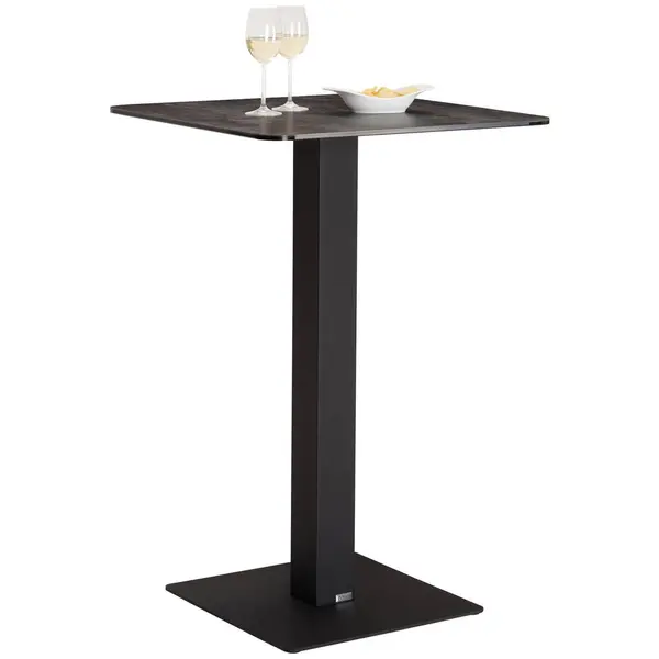 Masă De Bar din metal, sticlă, ceramică, 70/70/105 cm,