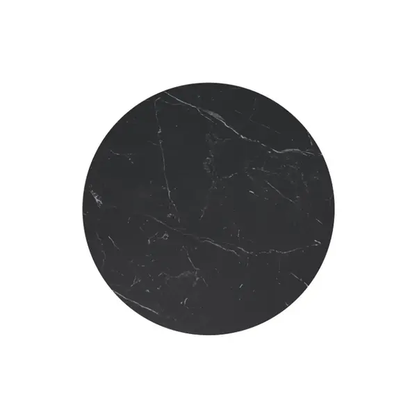 Masa de bar LAYRA WHITE LEG Ø70 CM - Negru / Ø70cm