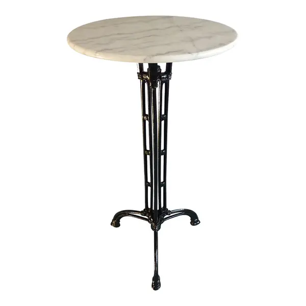 Masa de bar Meppo, Pako World, fonta, Alb-Negru, 60x60x107 cm