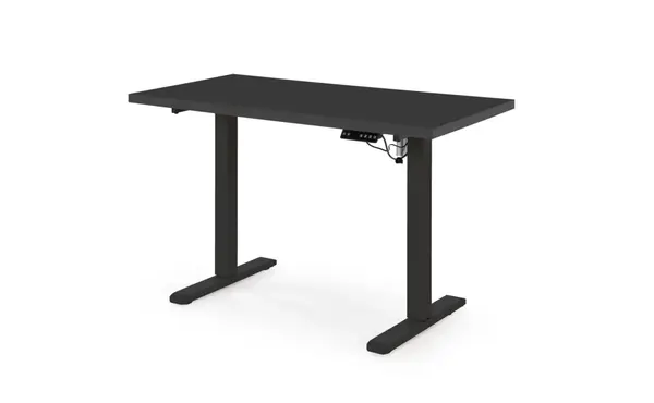 Masa de birou cu functie de reglare a inaltimii B54 negru/negru L120 cm