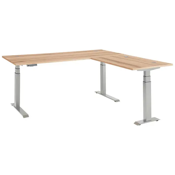 Masă De Birou Pe Colț, 185/177/64-128 cm, material pe bază de lemn