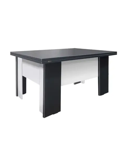 Masa de cafea extensibila Semba, PAL alb antracit, 900-1800 x 650 x 440 mm