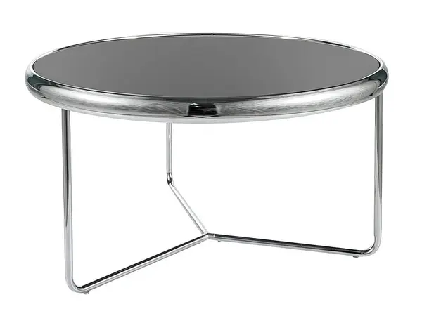 Masa de cafea Scarlet negru/argintiu - d74 x h40 cm