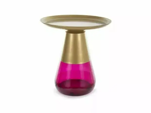Masa de cafea Tiffany A auriu mat/violet ø50/h52 cm