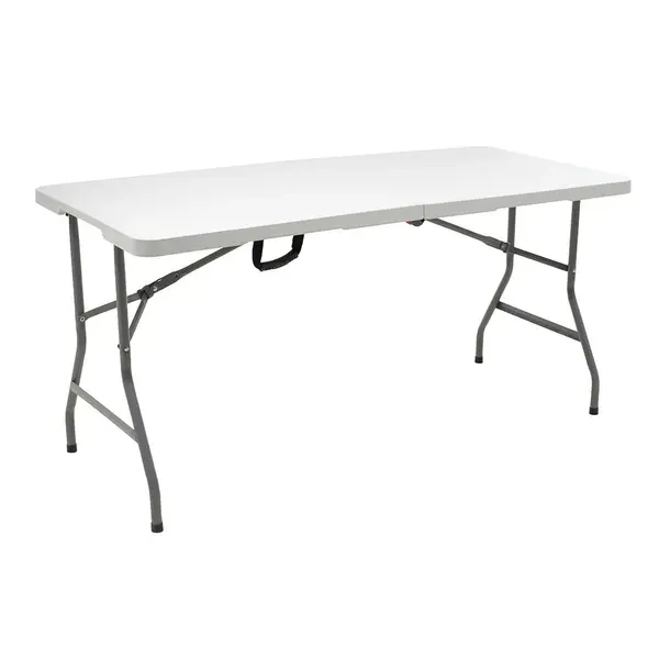Masa de catering profesionala Rodeo pliabila granit, alb, 183x76x74 cm