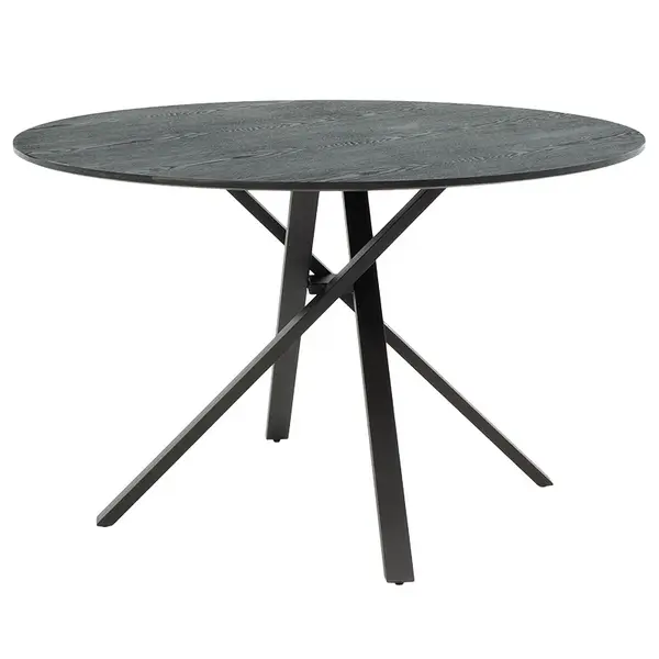 Masa de cina Cerco, negru, D120x75 cm