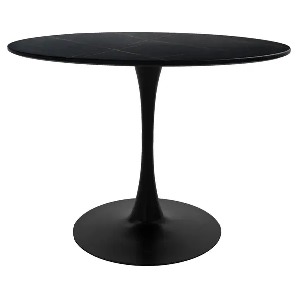 Masa de dining Balou I MDF, Alb - Negru, 120x75 cm