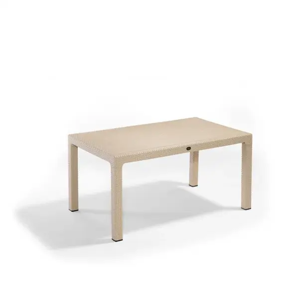 Masa de gradina CLASSI, model ratan, cappuccino, 90x150 cm