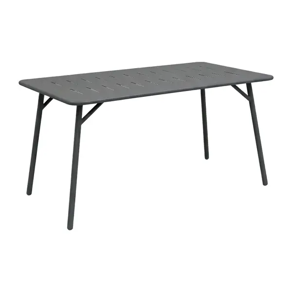 Masa de gradina, Moraja, Negru, 80x140x72 cm