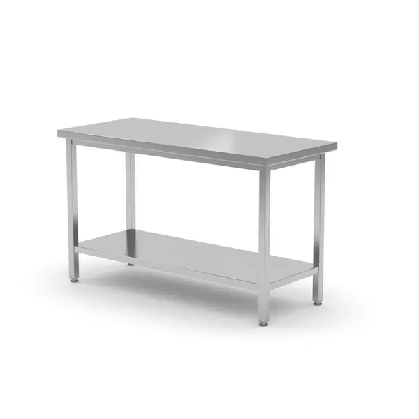 Masa de Lucru Ranforsata cu Raft, Adancime de 700 mm, Kitchen Line, 800x700x(H)850mm