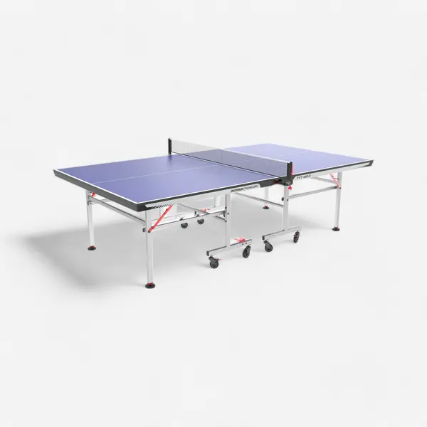 Masă de tenis de masă de interior compactă cu filet inovator, TTT 130.2 Albastru