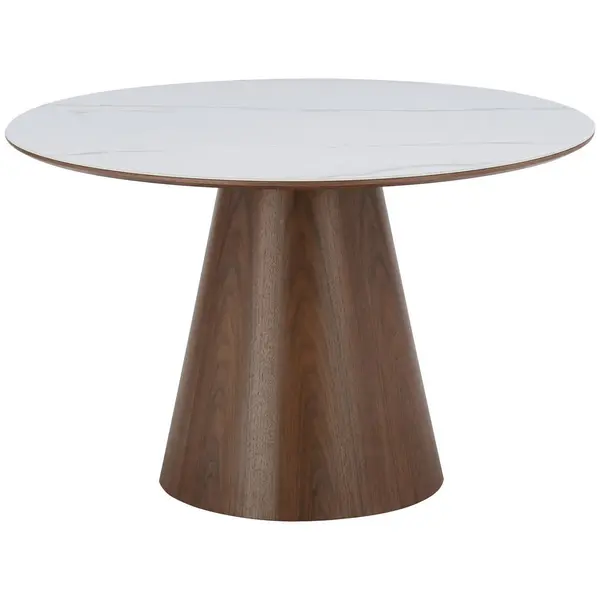 Masă din lemn, ceramică, material pe bază de lemn, 120/120/75 cm,