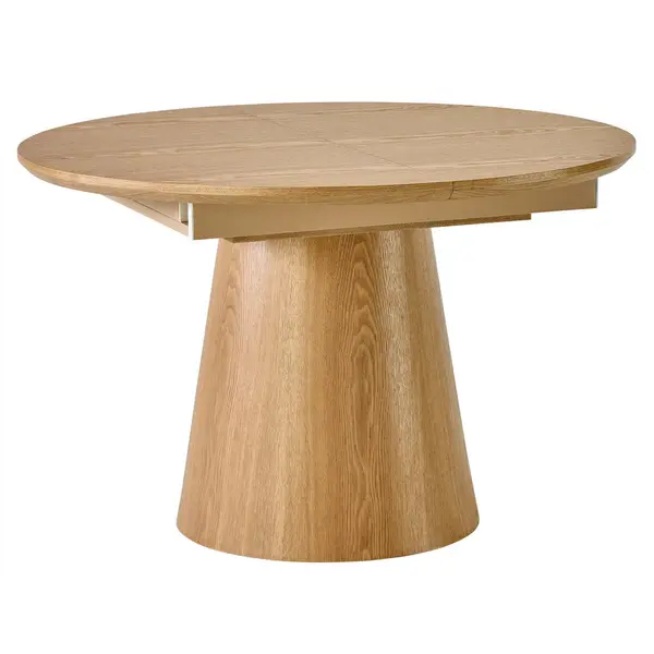 Masă din lemn, material pe bază de lemn, 120-160/120/76 cm,