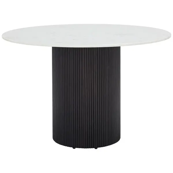 Masă din lemn, piatră, 120/120/76 cm,