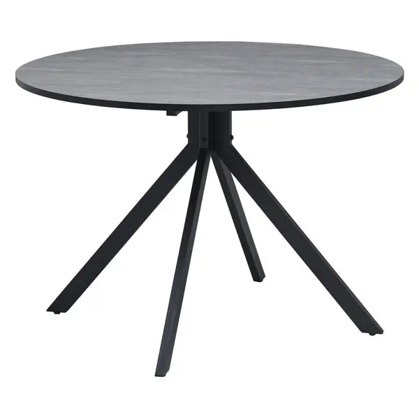 Masă din metal, material pe bază de lemn, 110/110/76 cm,