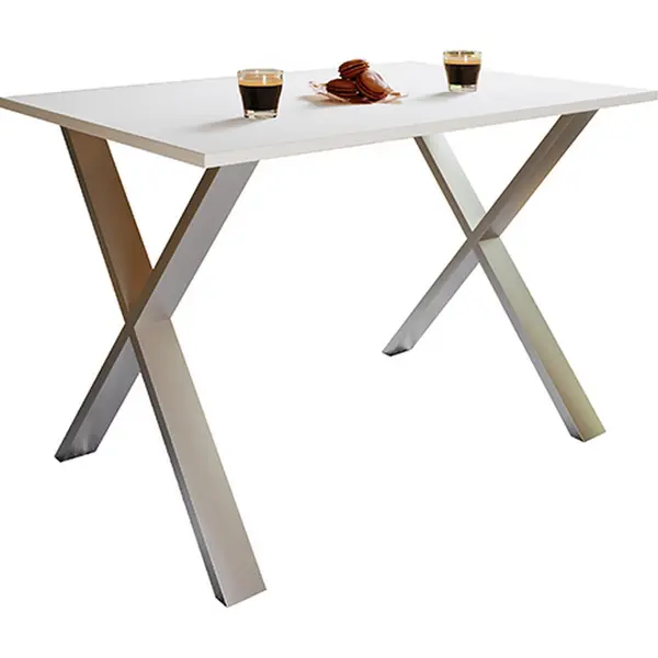 Masă din metal, material pe bază de lemn, 110/50/76 cm,